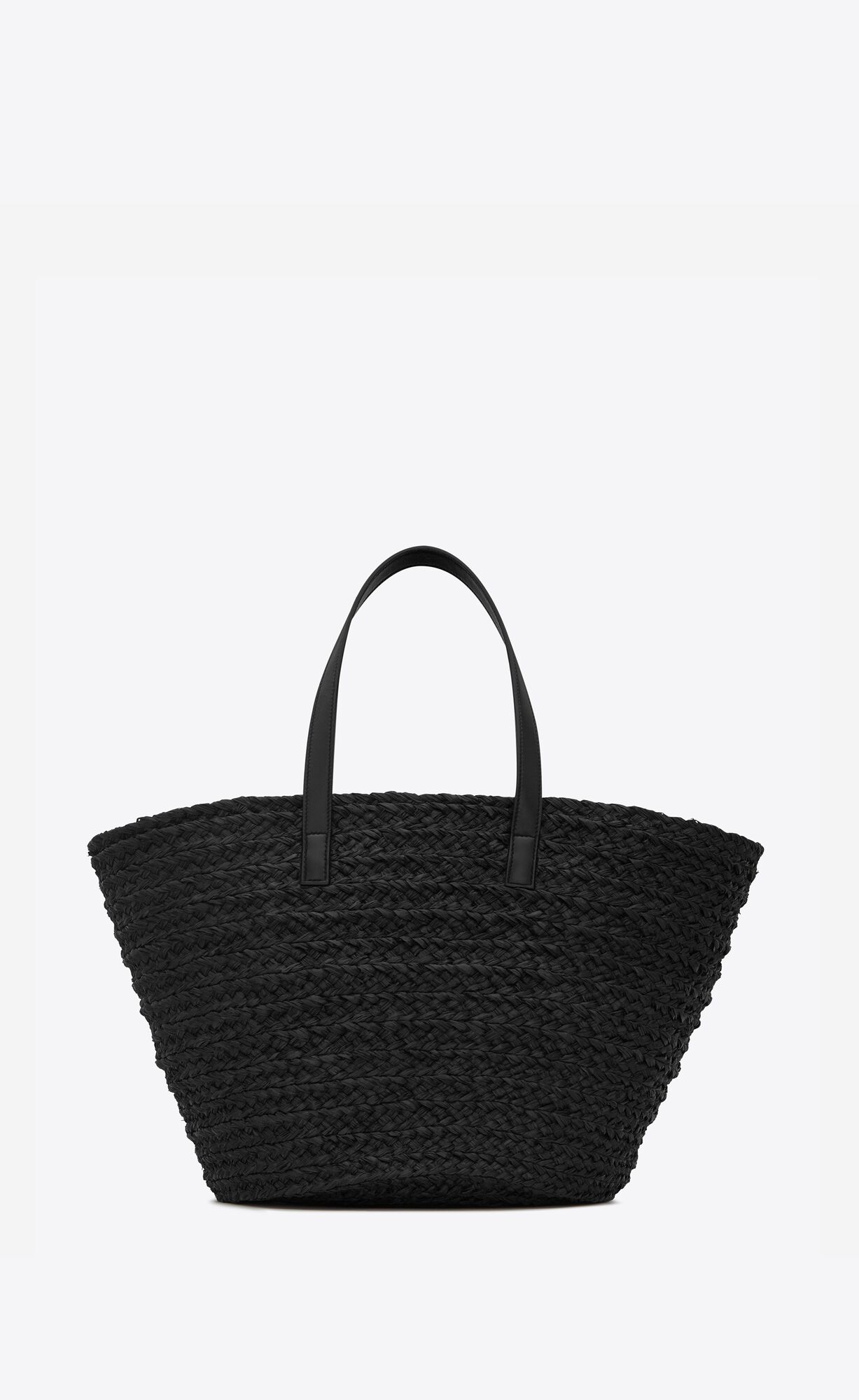 panier medium bag in raffia black panier medium bag in raffia black