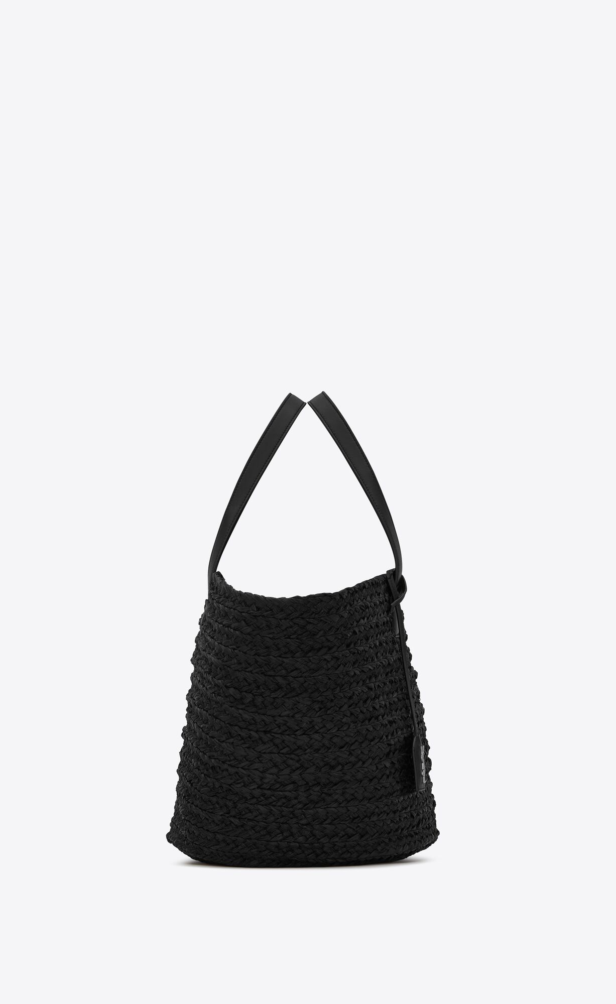 panier medium bag in raffia black panier medium bag in raffia black
