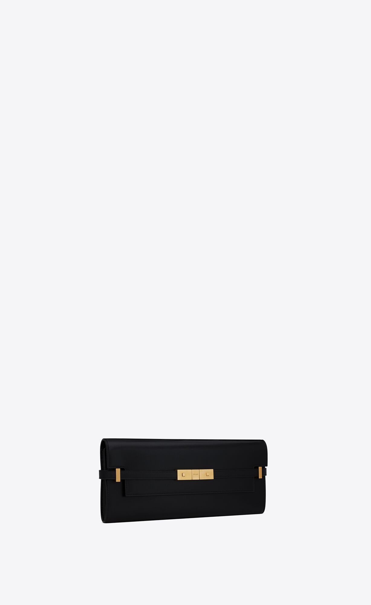 manhattan clutch in box saint laurent leather noir manhattan clutch in box saint laurent leather noir