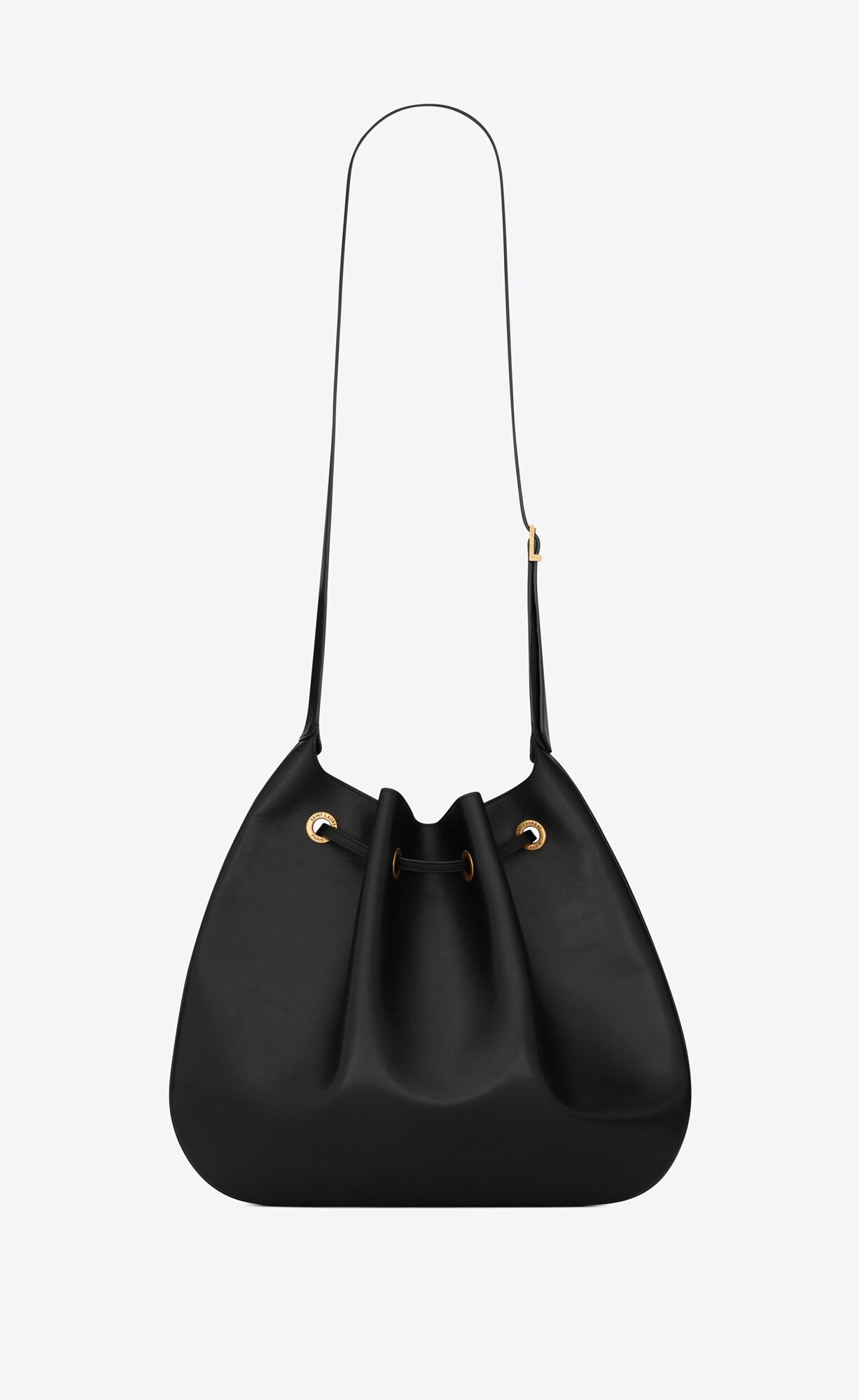 paris vii large flat hobo bag in smooth leather black paris vii large flat hobo bag in smooth leather black
