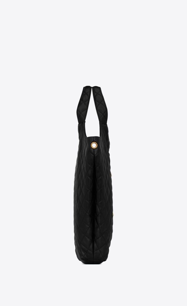 icare maxi shopping bag in quilted lambskin black