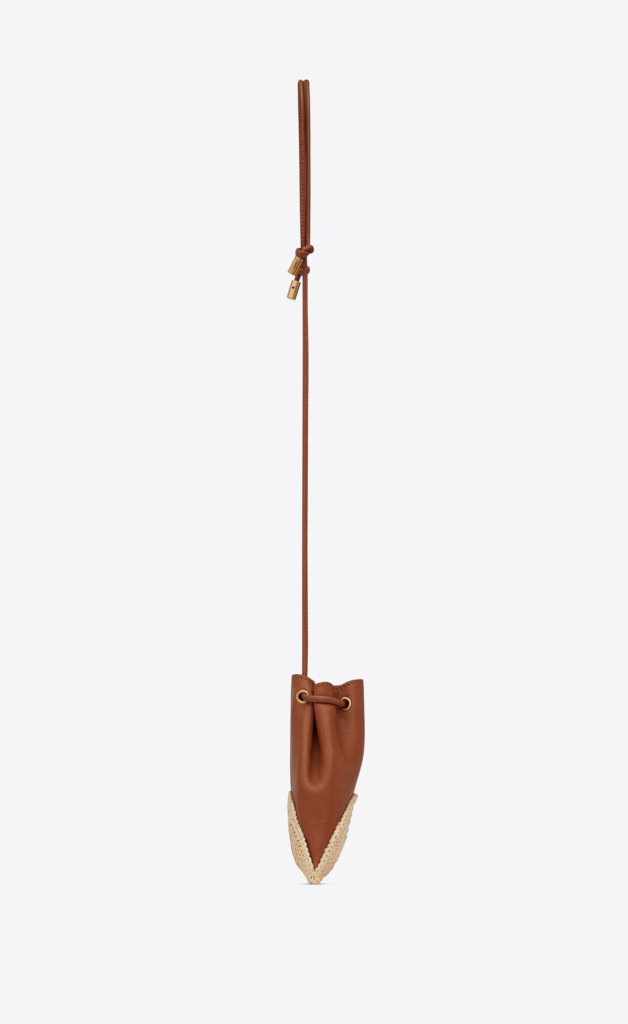 cassandre mini pochon in raffia and leather brick and natural cassandre mini pochon in raffia and leather brick and natural