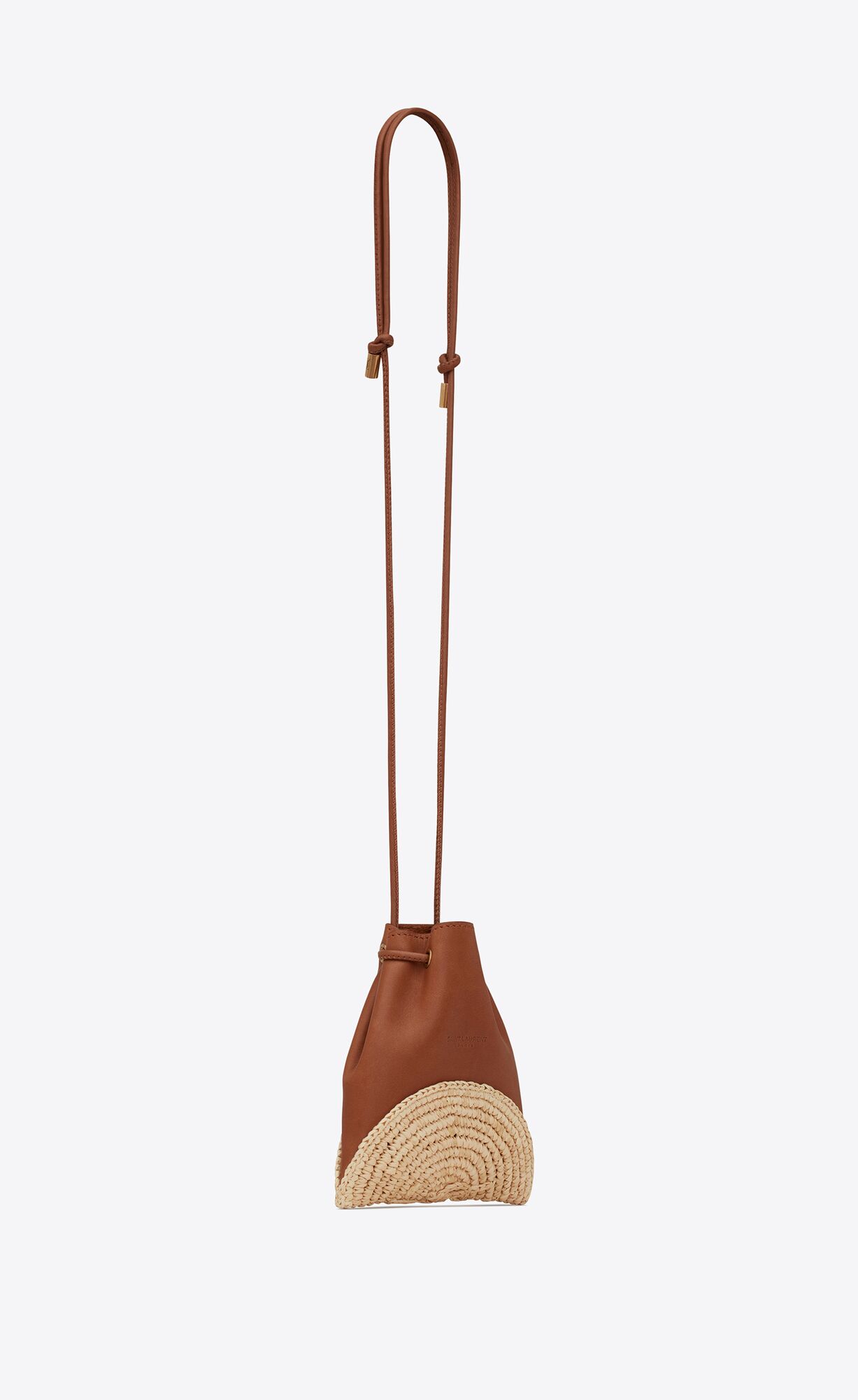 cassandre mini pochon in raffia and leather brick and natural cassandre mini pochon in raffia and leather brick and natural