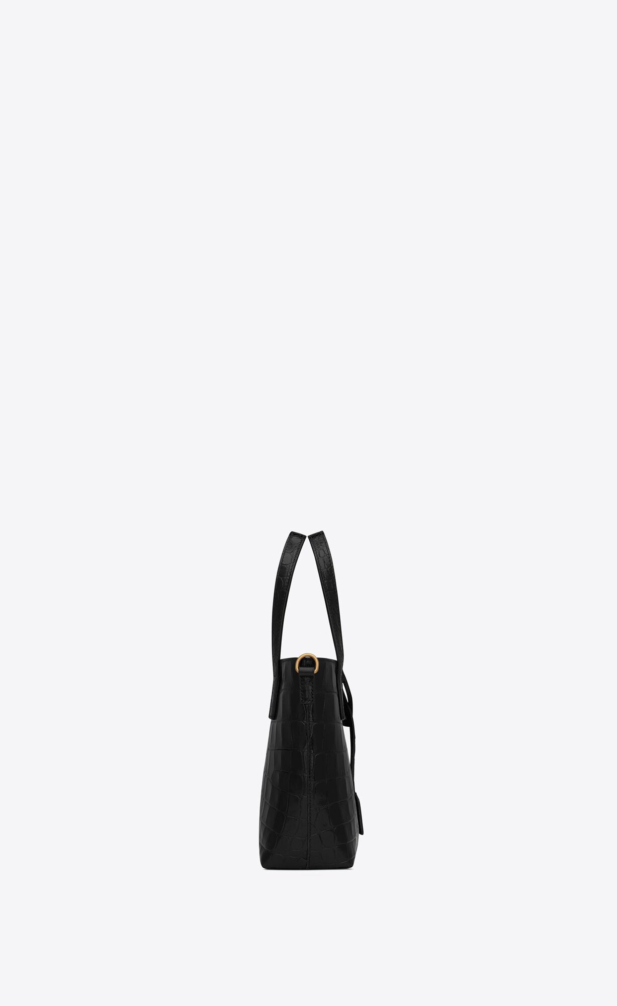 saint laurent paris mini toy shopping in crocodile embossed leather noir saint laurent paris mini toy shopping in crocodile embossed leather noir