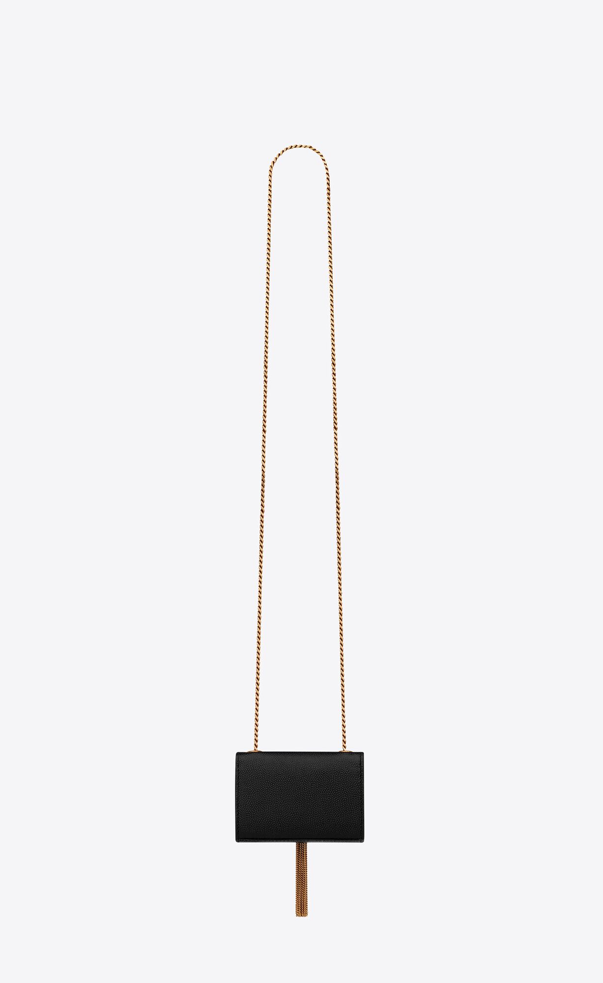 kate tassel airpods micro bag in grain de poudre embossed leather noir kate tassel airpods micro bag in grain de poudre embossed leather noir