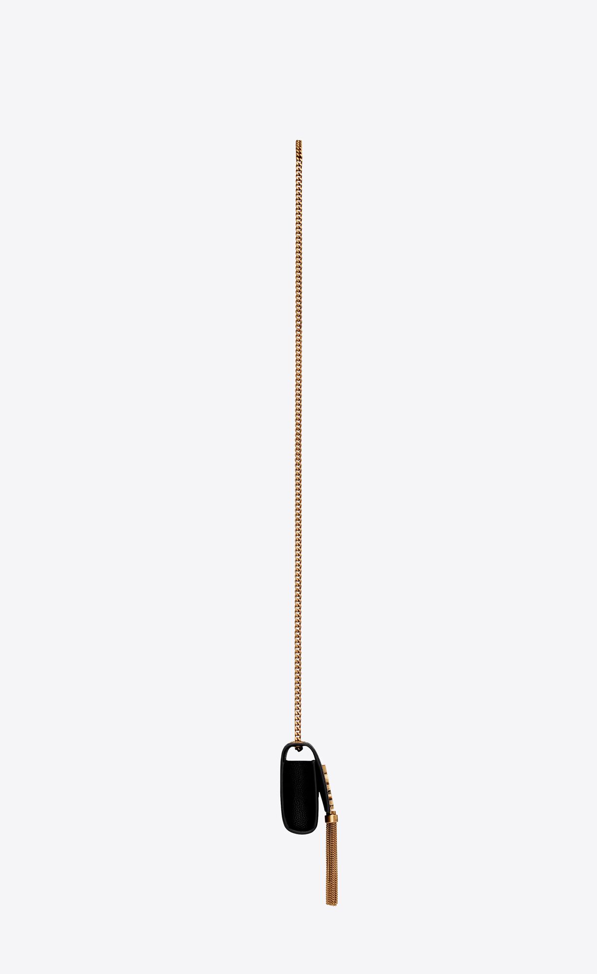 kate tassel airpods micro bag in grain de poudre embossed leather noir kate tassel airpods micro bag in grain de poudre embossed leather noir
