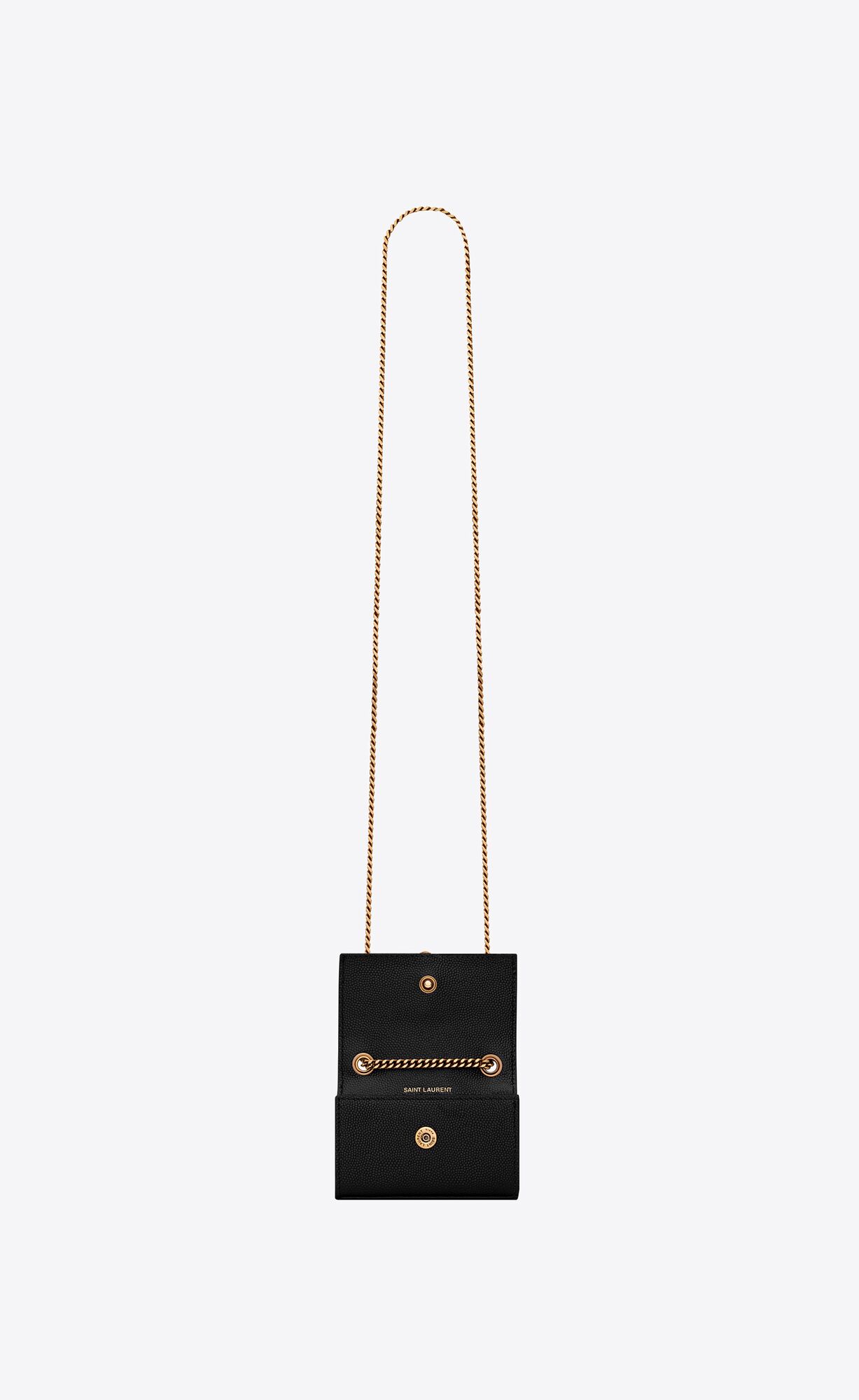 kate tassel airpods micro bag in grain de poudre embossed leather noir kate tassel airpods micro bag in grain de poudre embossed leather noir