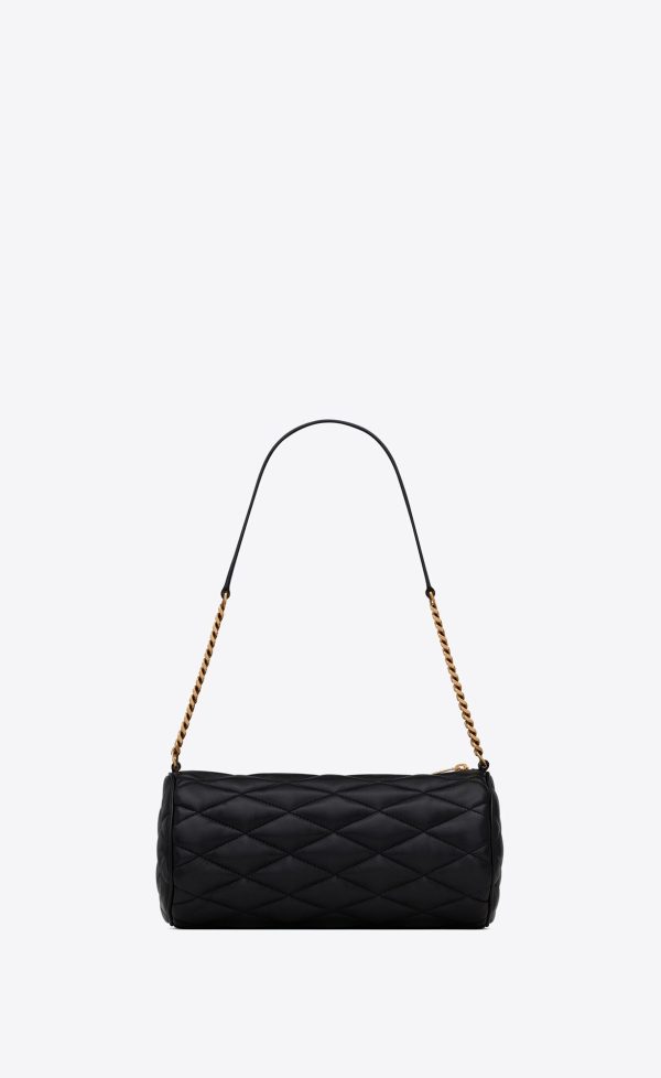 sade small tube bag in quilted lambskin noir