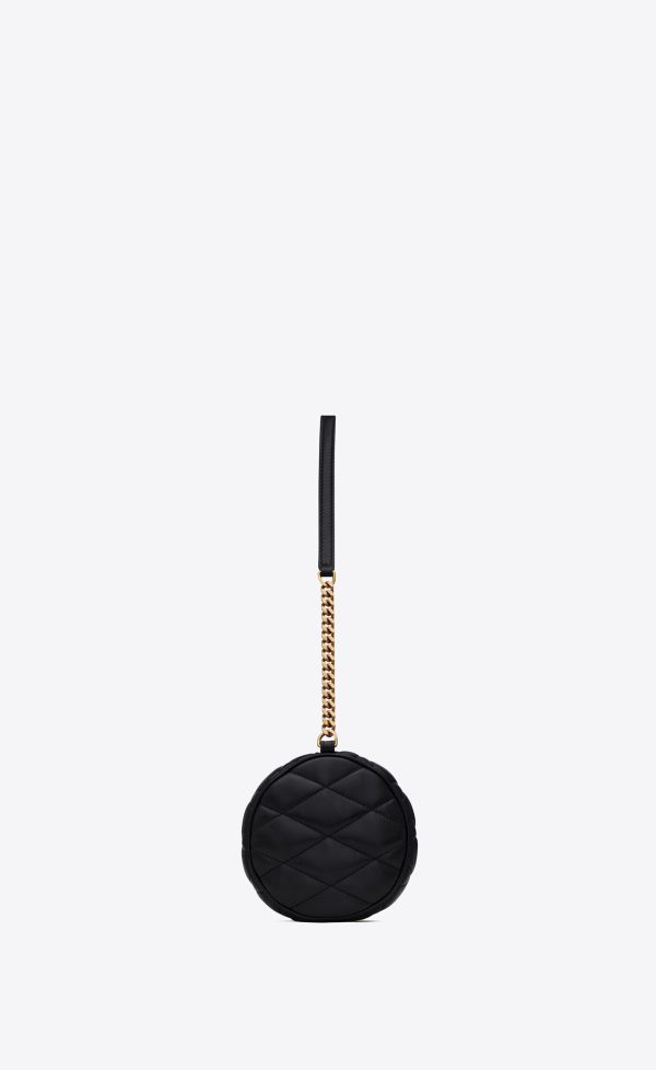 sade small tube bag in quilted lambskin noir