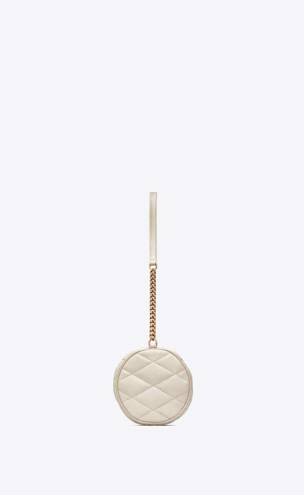 sade small tube bag in quilted lambskin blanc vintage