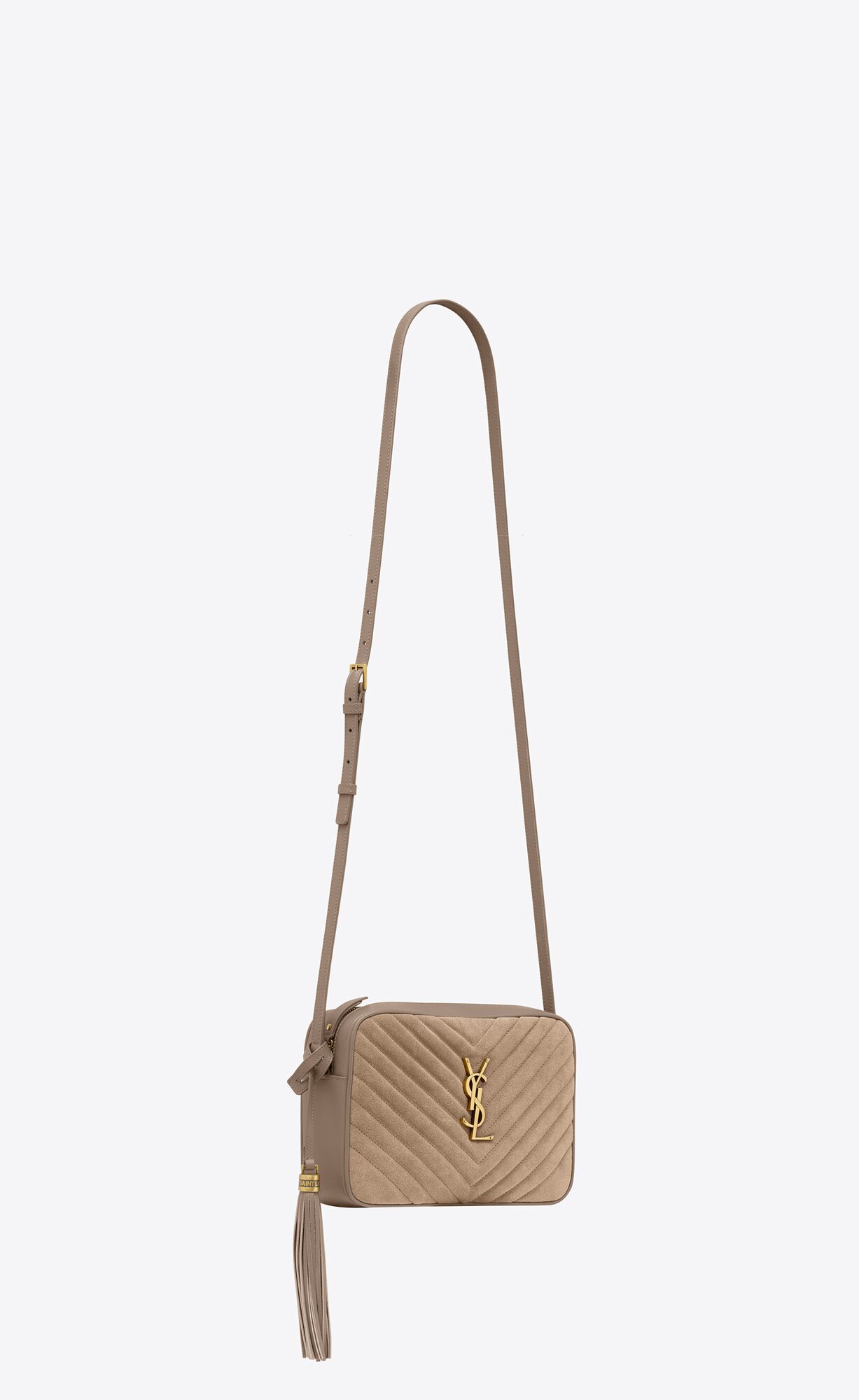 lou in quilted suede taupe lou in quilted suede taupe
