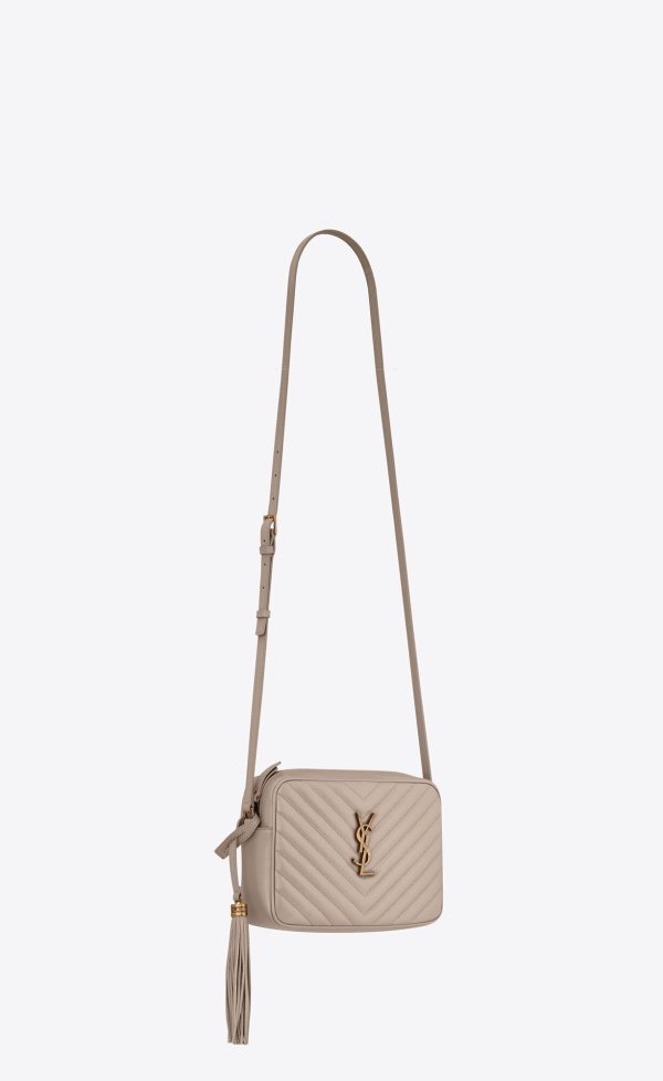 lou in quilted leather greyish brown