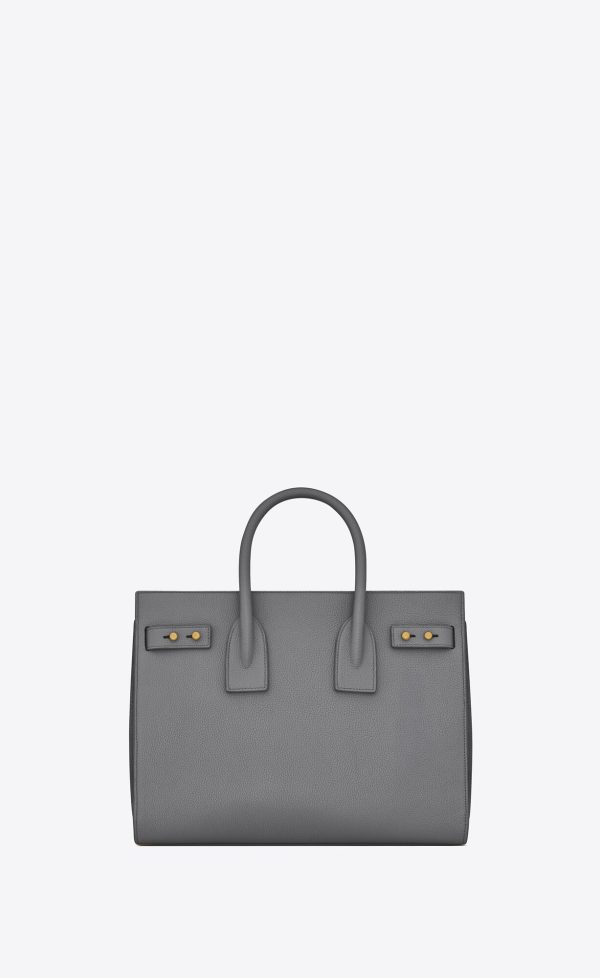 small sac de jour in supple grained leather storm