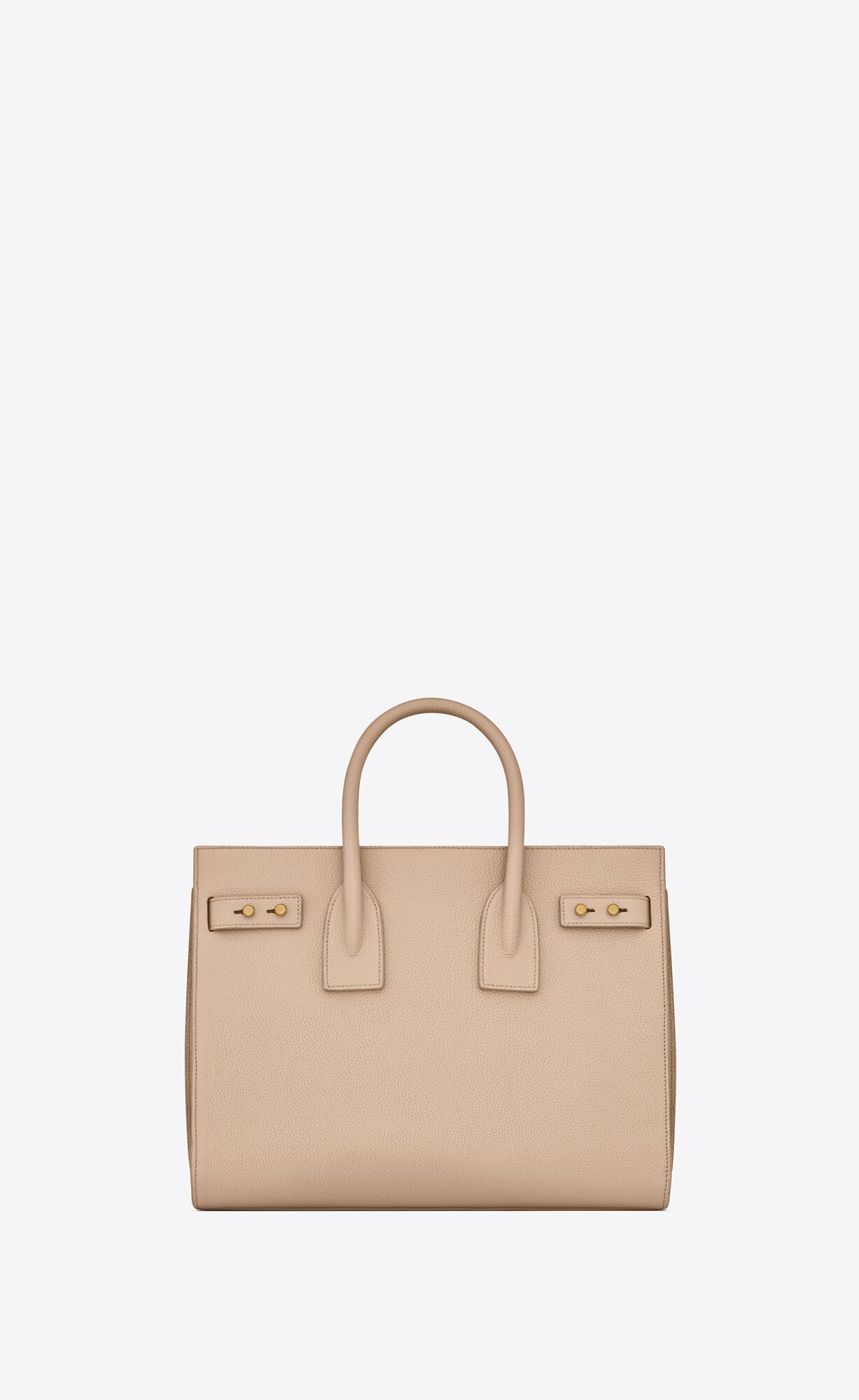 small sac de jour in supple grained leather dark beige small sac de jour in supple grained leather dark beige