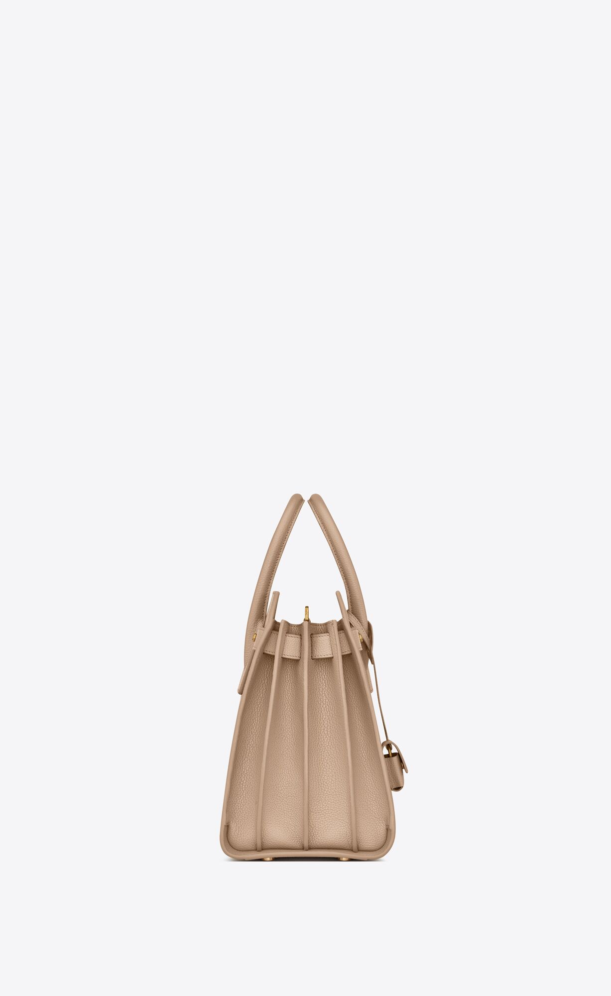 small sac de jour in supple grained leather dark beige small sac de jour in supple grained leather dark beige