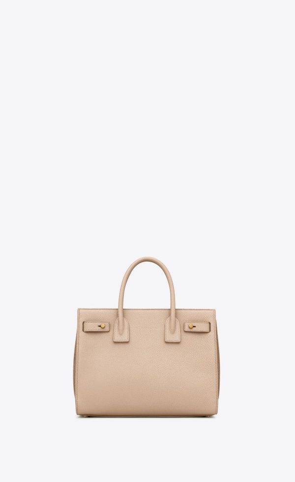 sac de jour baby in supple grained leather dark beige