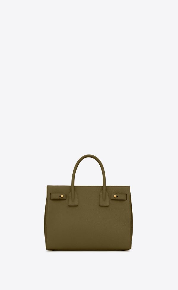 sac de jour baby in supple grained leather loden green