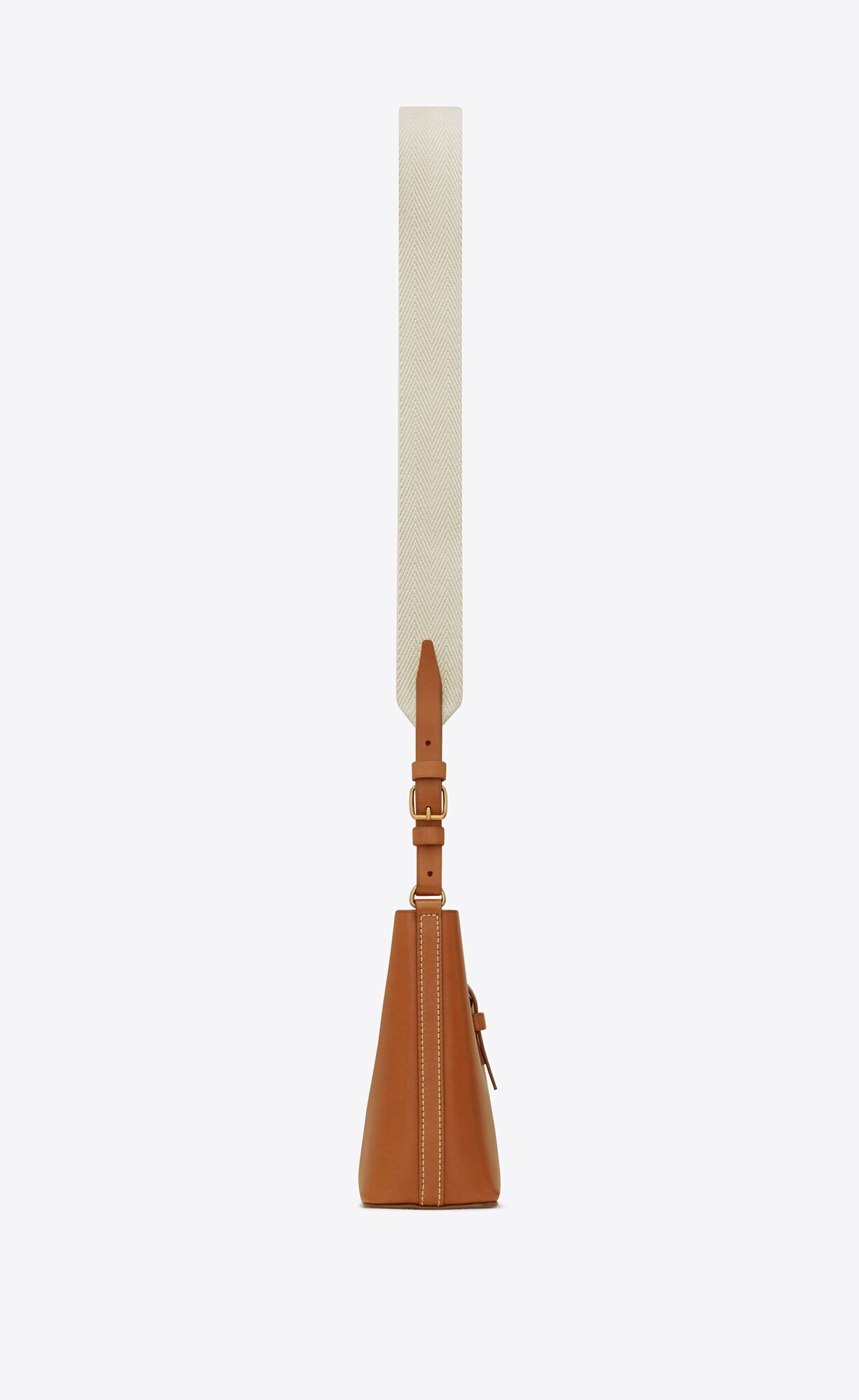 mini bucket bag in vegetable tanned leather chestnut and blanc vintage mini bucket bag in vegetable tanned leather chestnut and blanc vintage