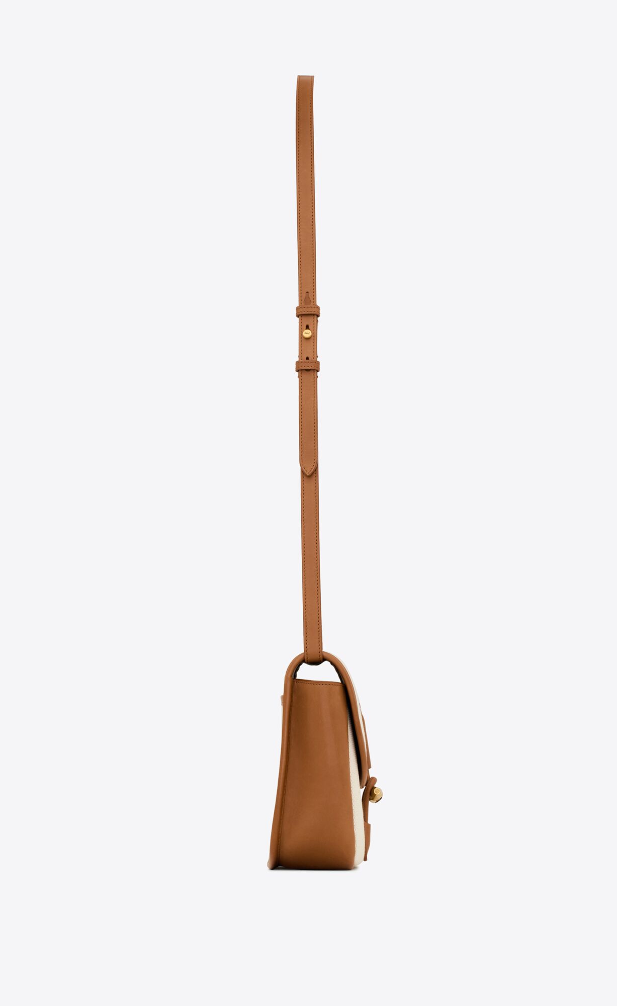 le caban satchel in canvas and vegetable tanned leather grege and brick le caban satchel in canvas and vegetable tanned leather grege and brick
