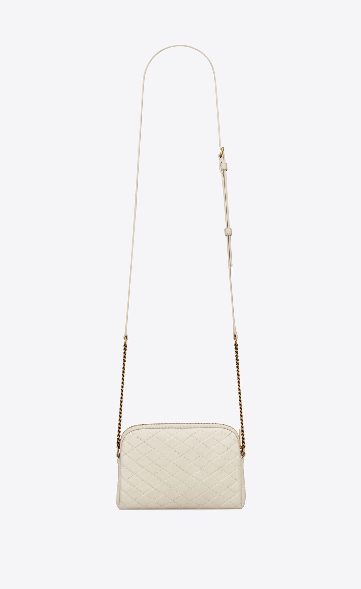 gaby zipped pouch in quilted lambskin blanc vintage gaby zipped pouch in quilted lambskin blanc vintage