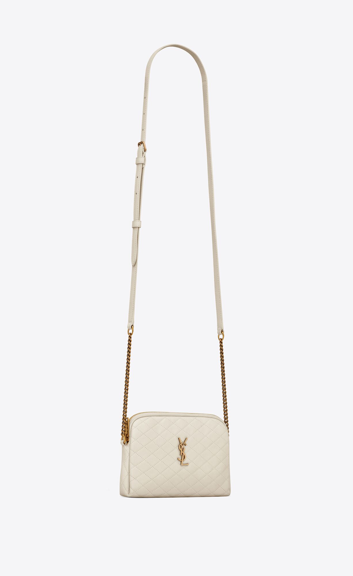 gaby zipped pouch in quilted lambskin blanc vintage gaby zipped pouch in quilted lambskin blanc vintage