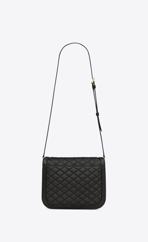 solferino medium supple satchel in quilted lambskin black