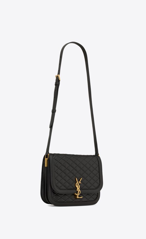 solferino medium supple satchel in quilted lambskin black