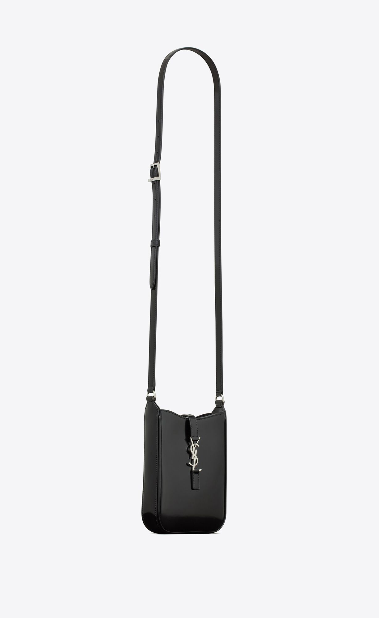 le 5 à 7 mini vertical in shiny leather black le 5 à 7 mini vertical in shiny leather black