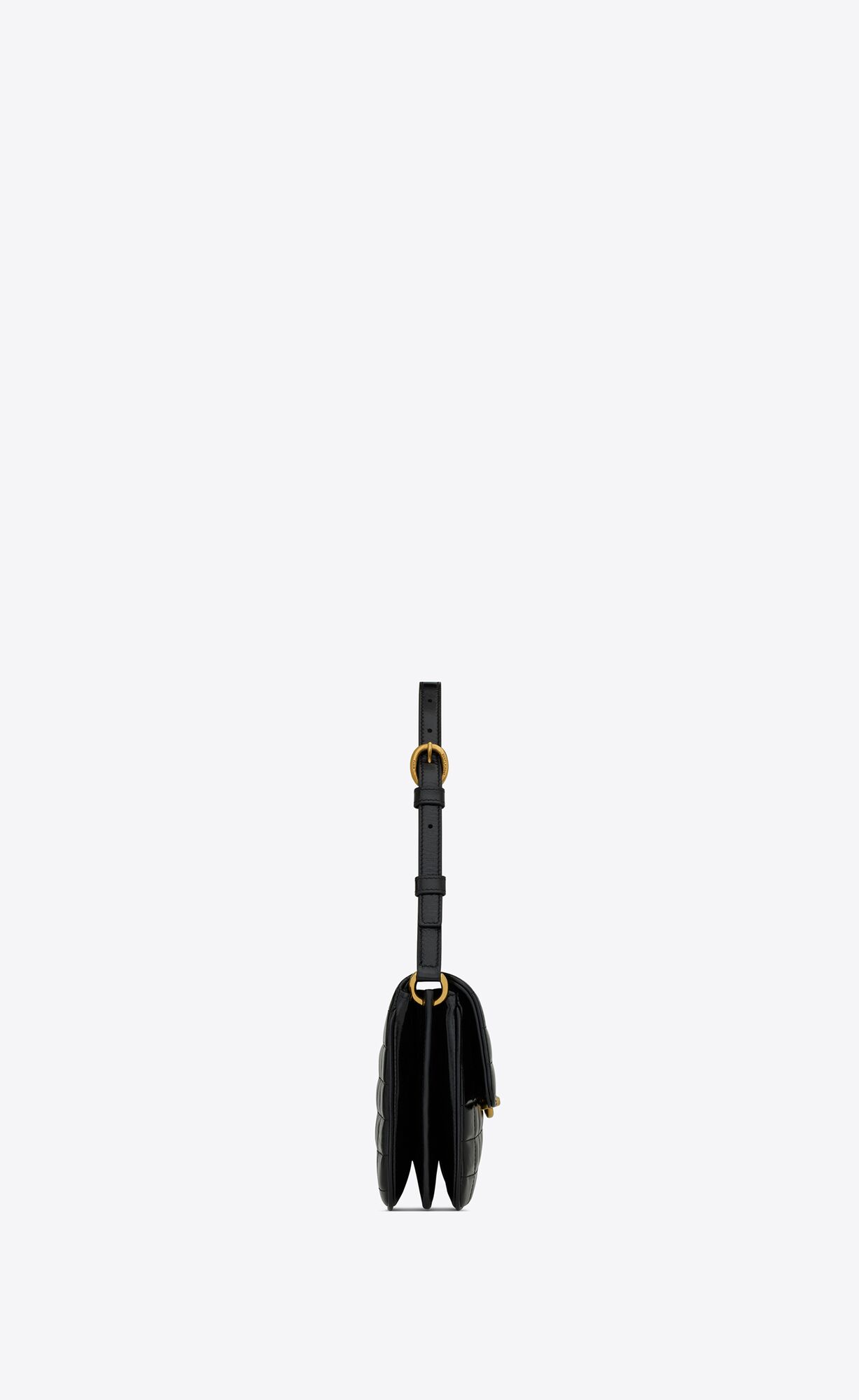 le maillon in quilted shiny leather black le maillon in quilted shiny leather black