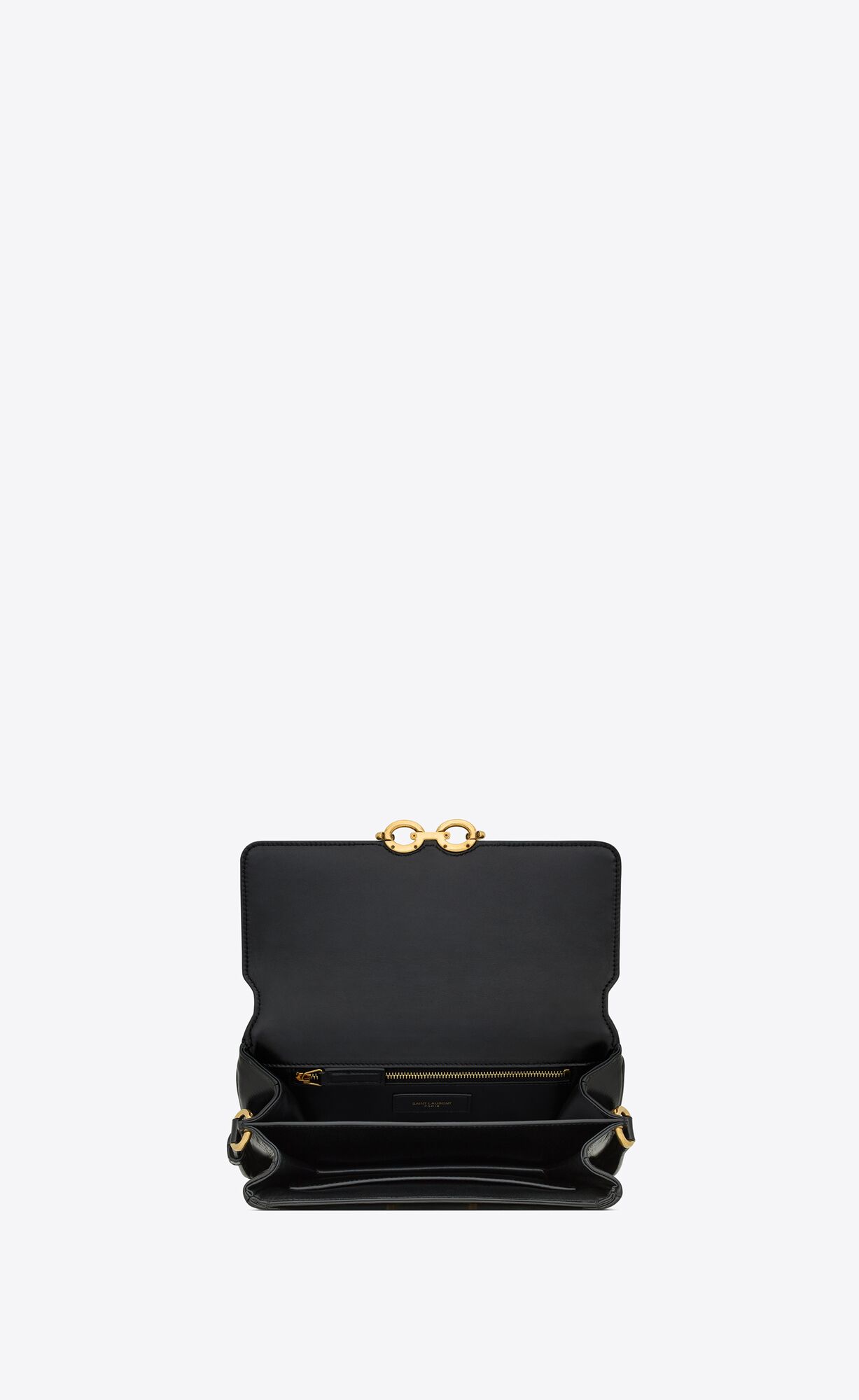 le maillon in quilted shiny leather black le maillon in quilted shiny leather black