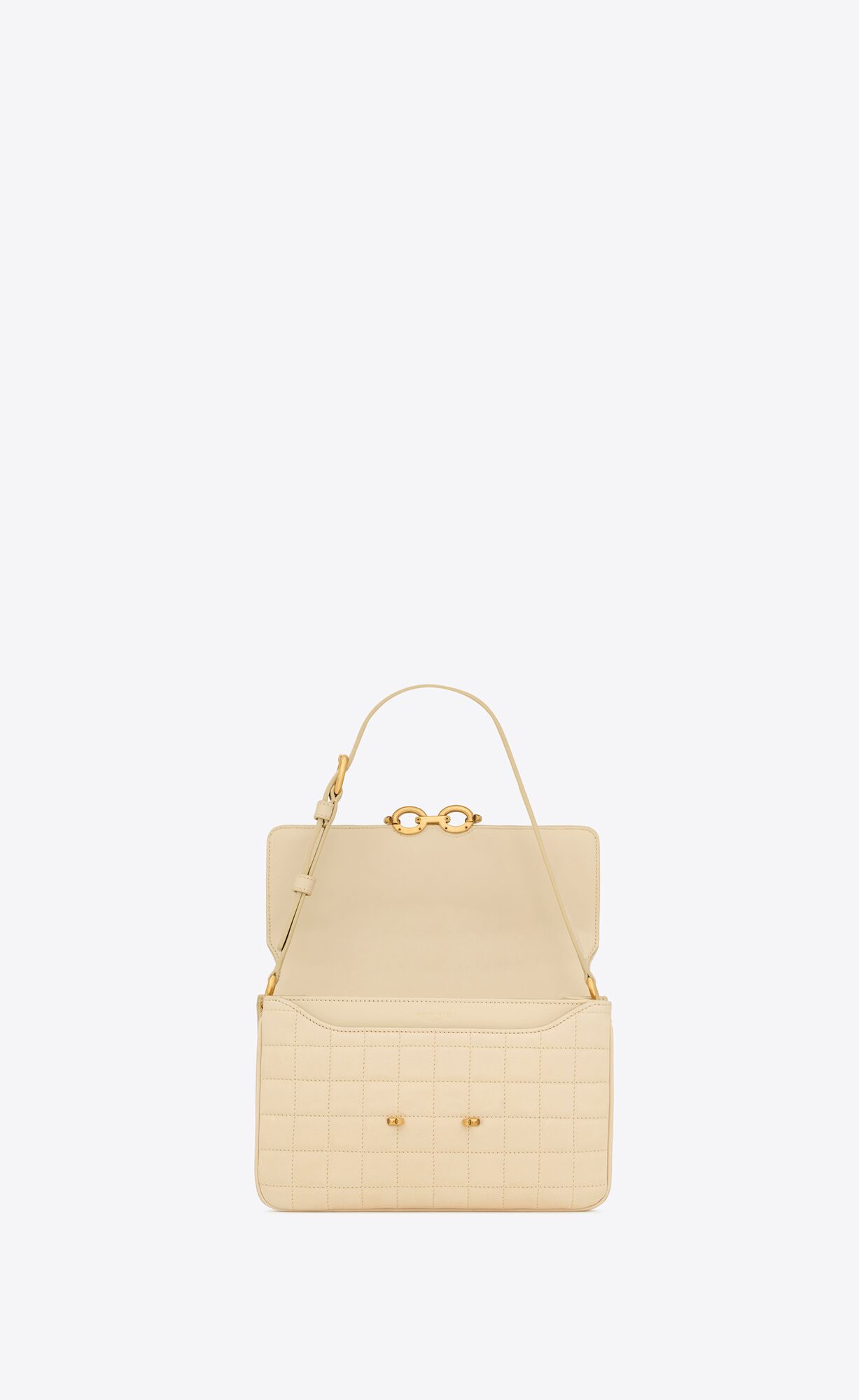 le maillon satchel in quilted nubuck suede off white le maillon satchel in quilted nubuck suede off white