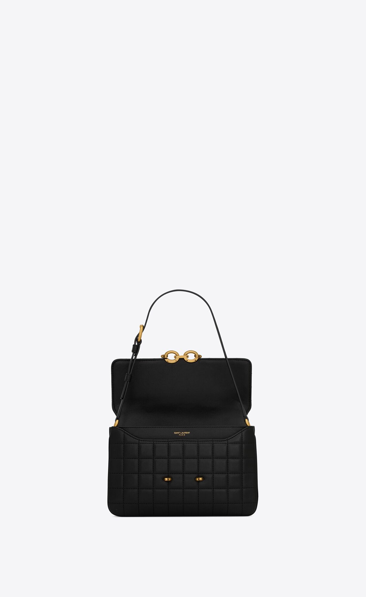 le maillon satchel in quilted lambskin black le maillon satchel in quilted lambskin black