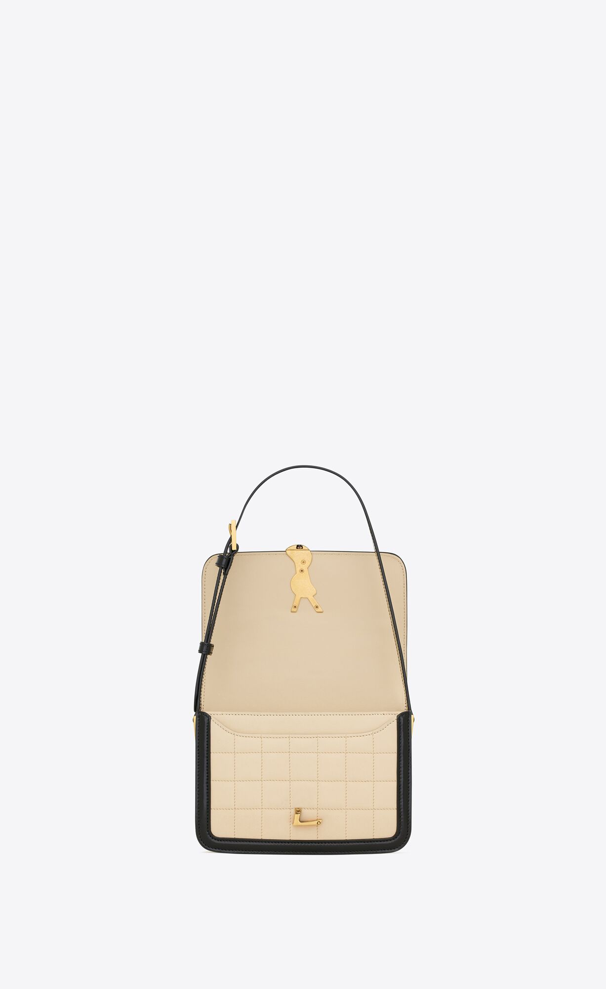 solferino small in quilted nubuck suede off white and black solferino small in quilted nubuck suede off white and black