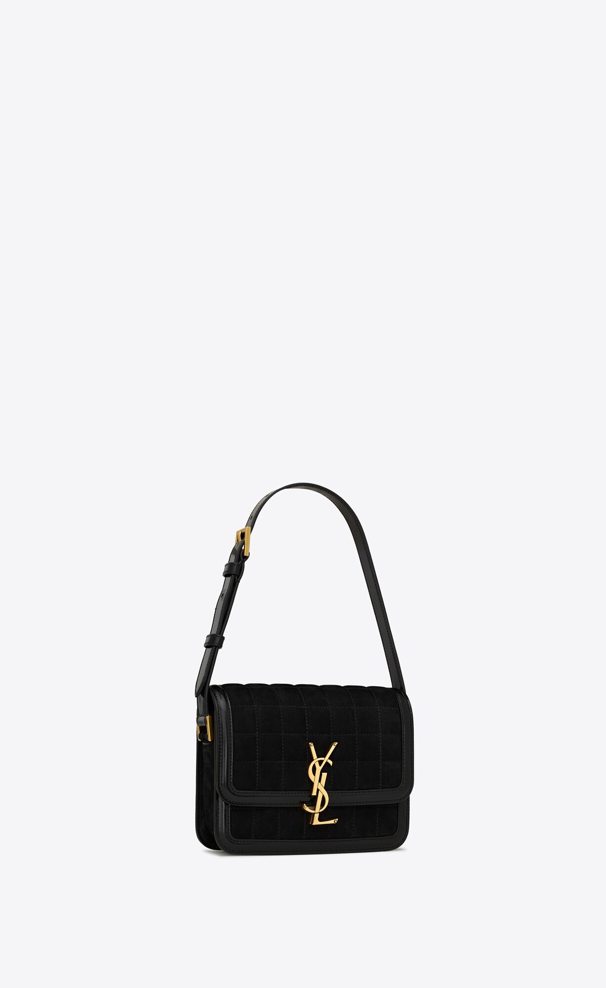 solferino small satchel in quilted nubuck suede black solferino small satchel in quilted nubuck suede black