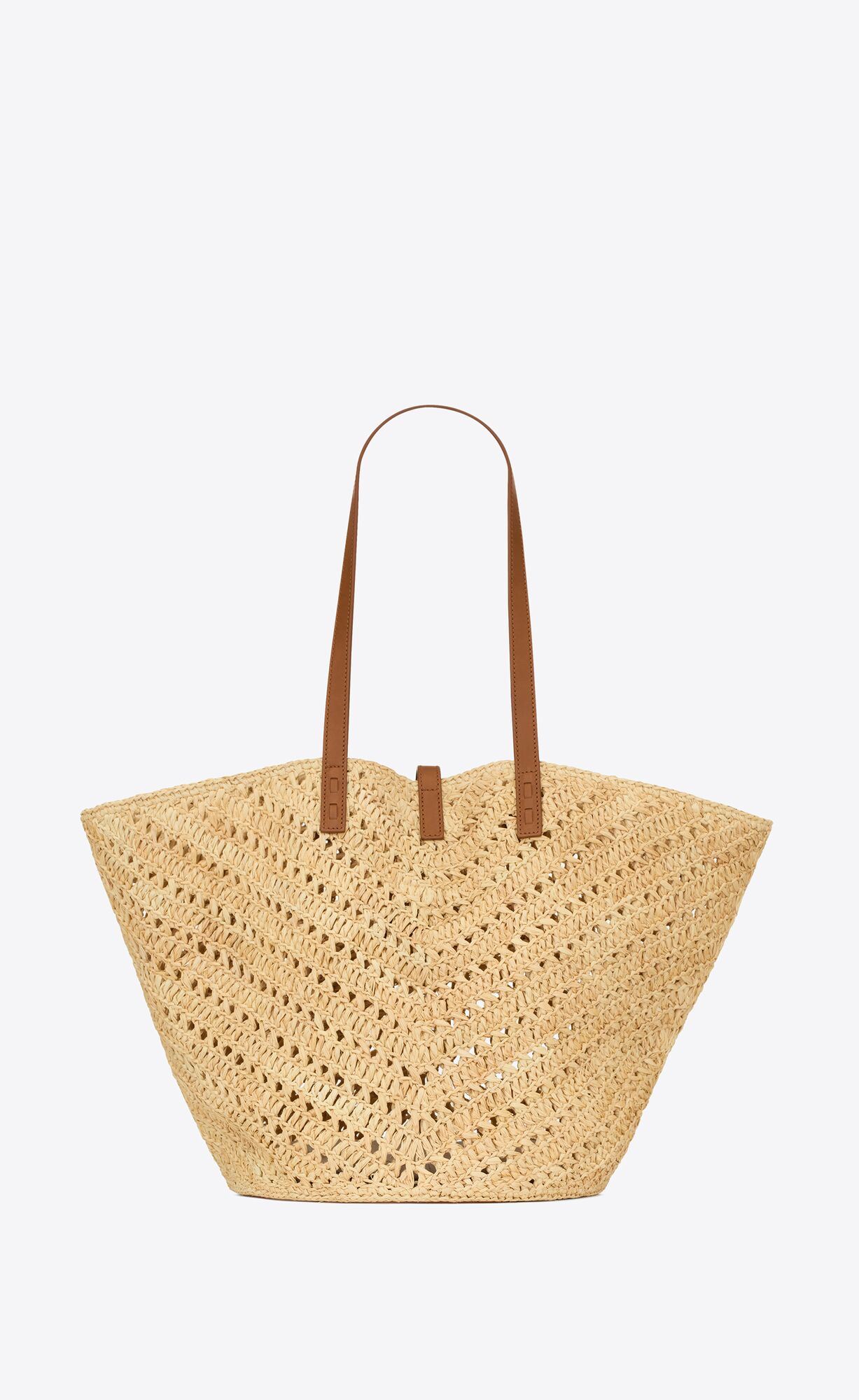 panier medium in raffia and vegetable tanned leather natural and brick panier medium in raffia and vegetable tanned leather natural and brick