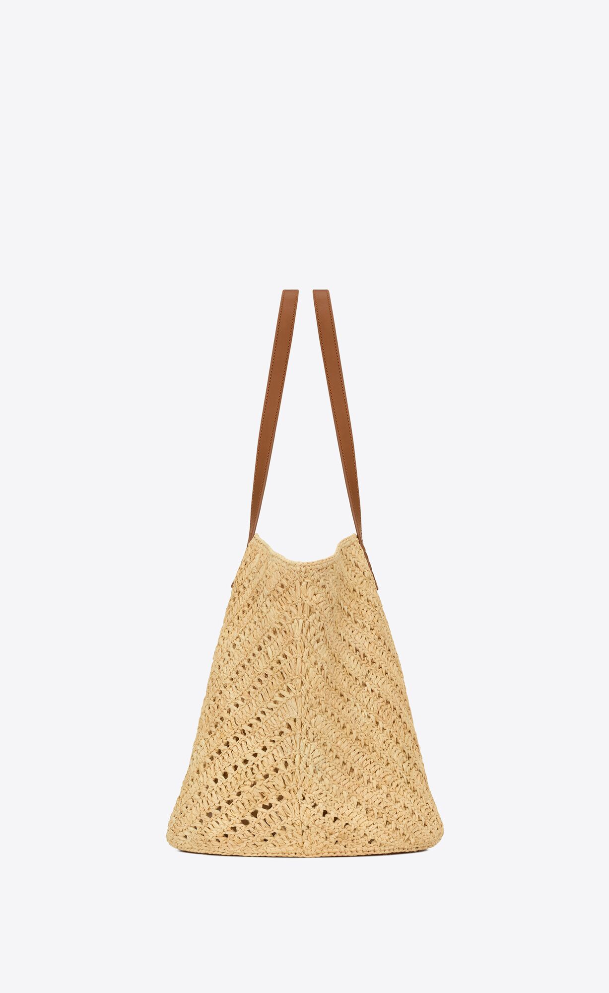 panier medium in raffia and vegetable tanned leather natural and brick panier medium in raffia and vegetable tanned leather natural and brick