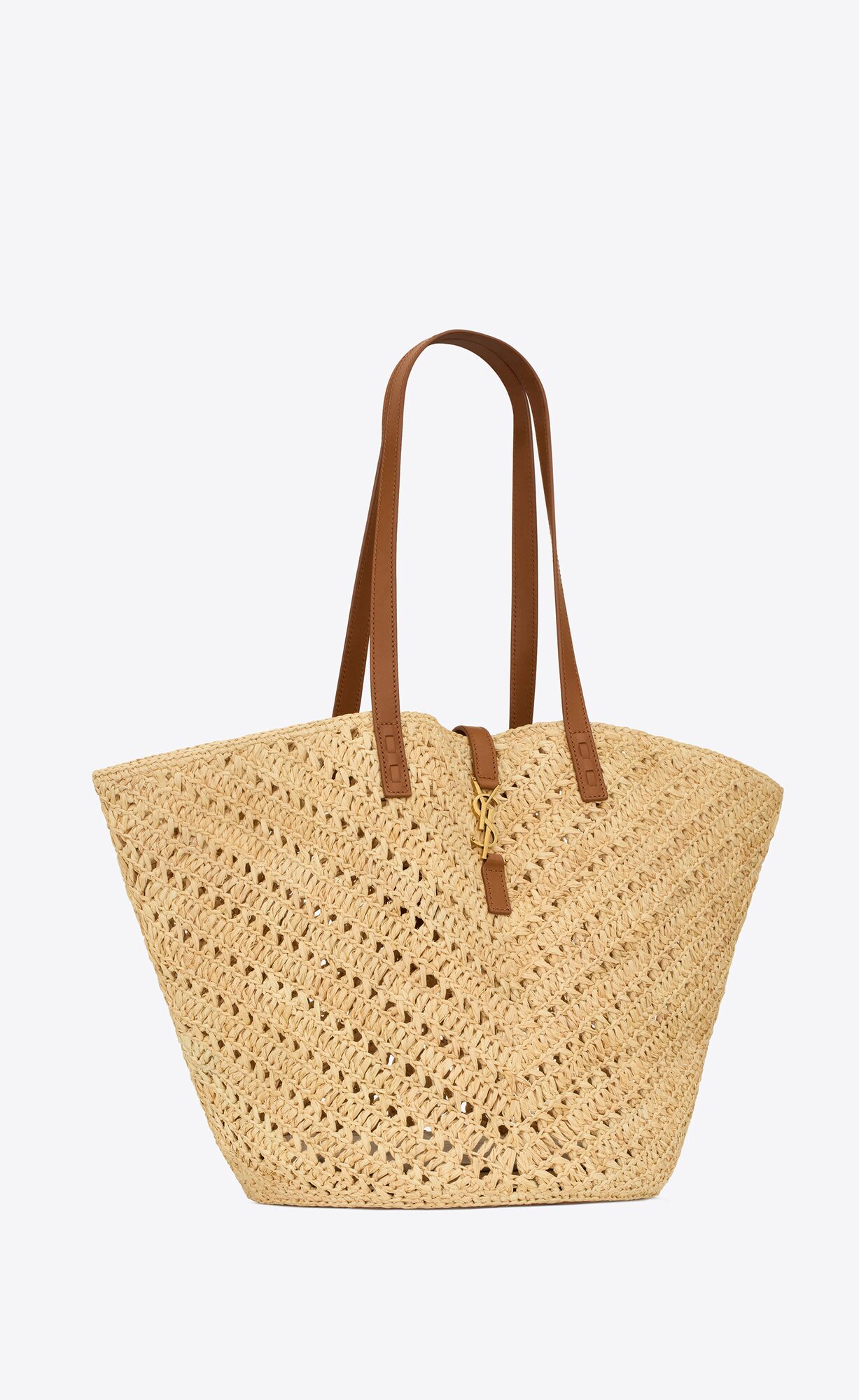 panier medium in raffia and vegetable tanned leather natural and brick panier medium in raffia and vegetable tanned leather natural and brick