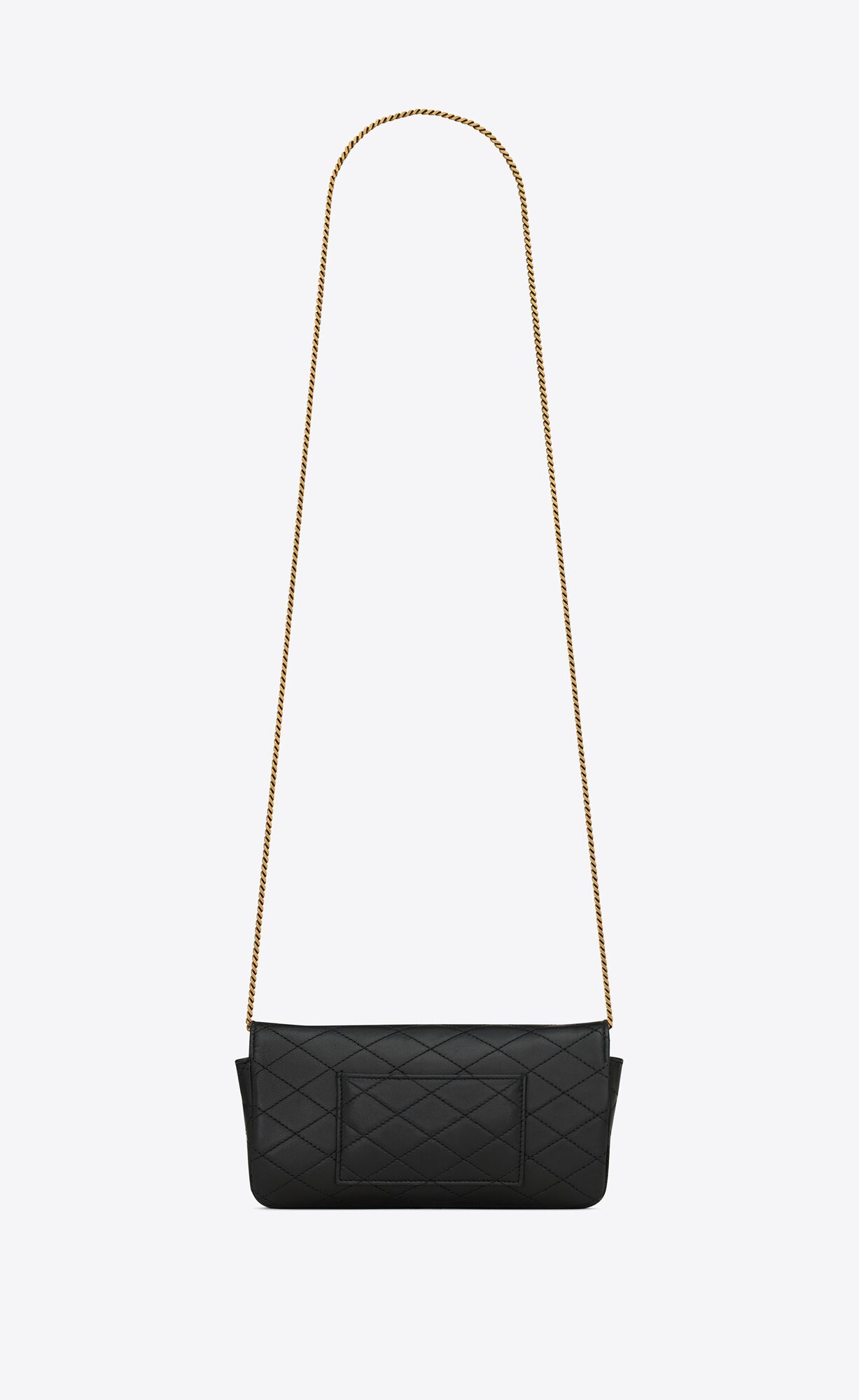 gaby phone holder in quilted leather black gaby phone holder in quilted leather black