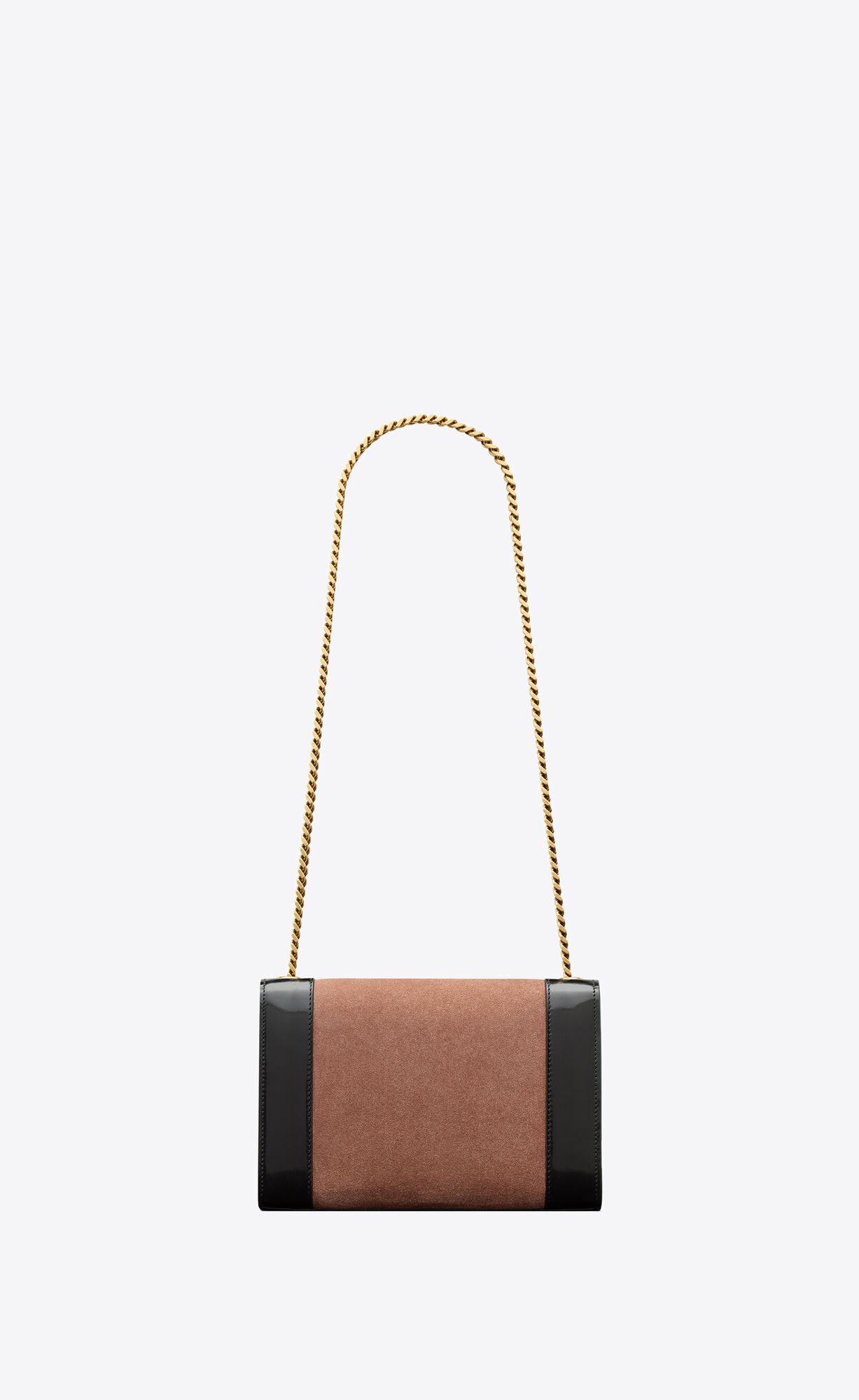 kate small in suede and shiny leather peach flower and black kate small in suede and shiny leather peach flower and black
