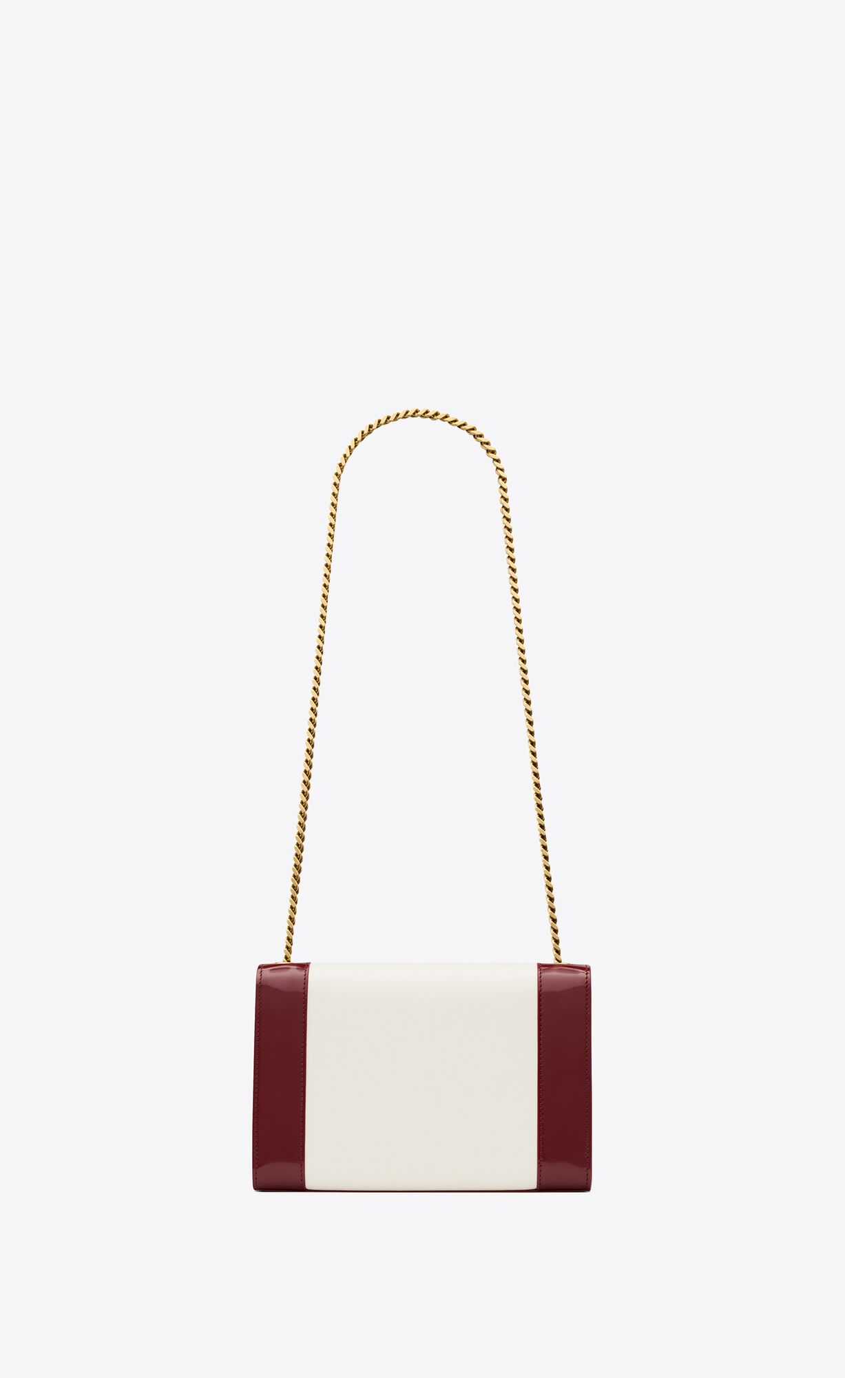 small kate in nappa leather off white and oxblood red small kate in nappa leather off white and oxblood red