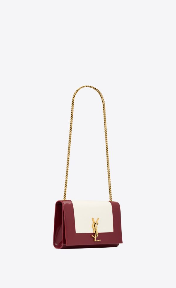 small kate in nappa leather off white and oxblood red