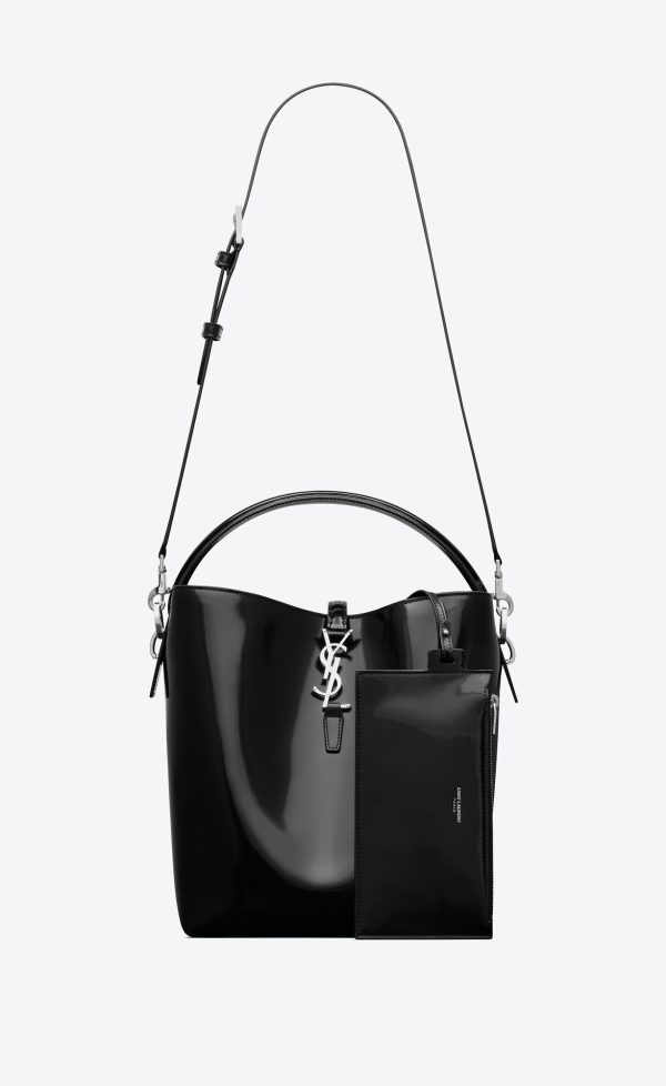 le 37 in shiny leather black