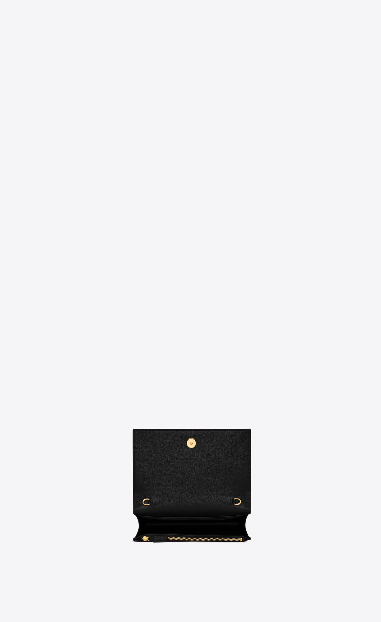 kate chain wallet with tassel in grain de poudre embossed leather black kate chain wallet with tassel in grain de poudre embossed leather black