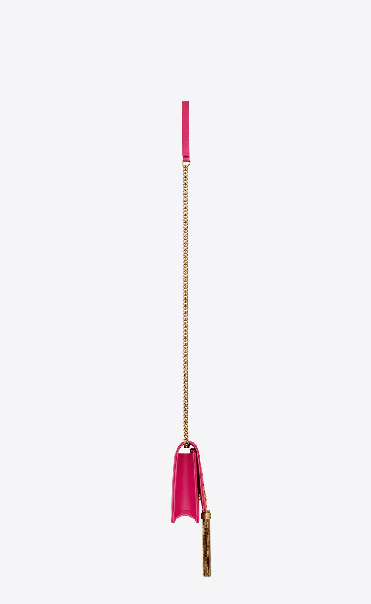 kate chain wallet with tassel in satin guava pink kate chain wallet with tassel in satin guava pink