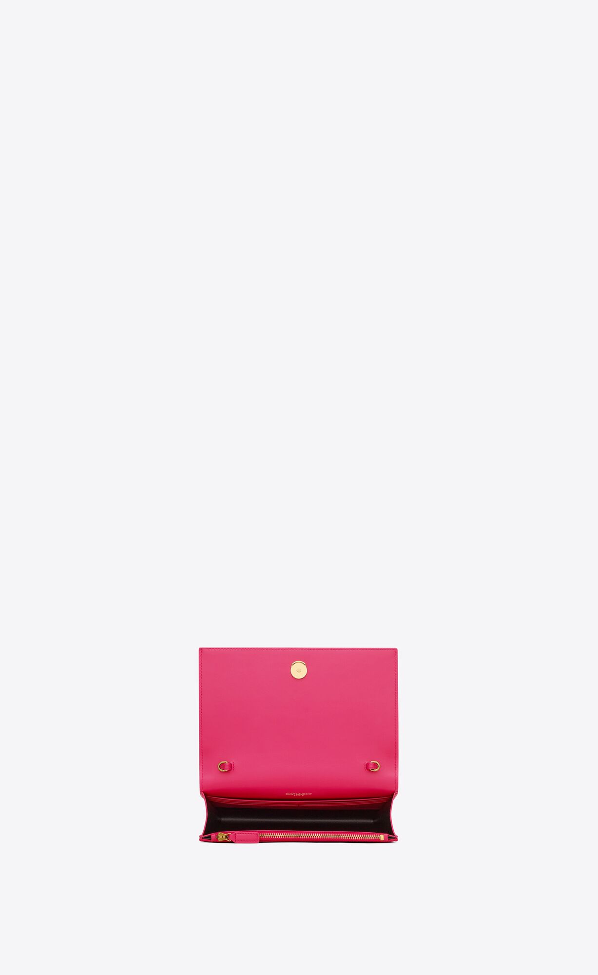kate chain wallet with tassel in satin guava pink kate chain wallet with tassel in satin guava pink