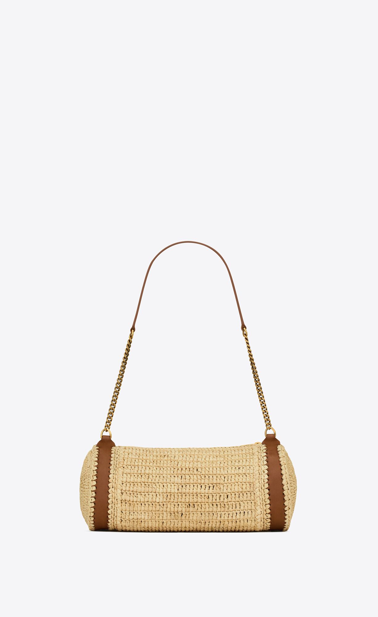 cassandre small cylindric bag in raffia and vegetable tanned leather natural and brick cassandre small cylindric bag in raffia and vegetable tanned leather natural and brick