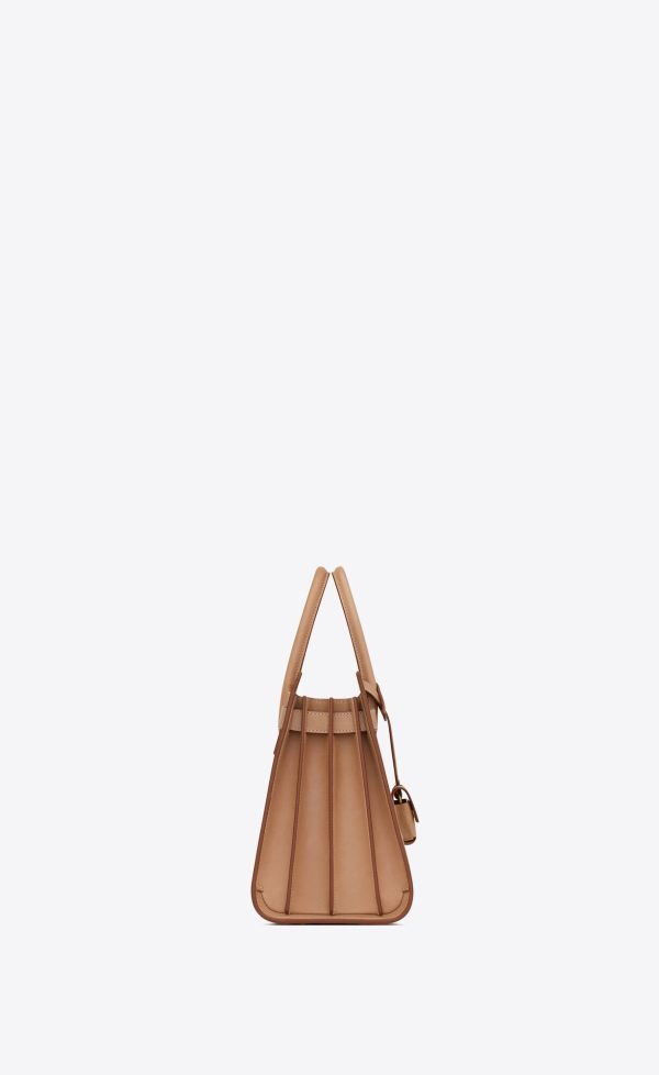 sac de jour baby in canework vegetable tanned leather brown gold