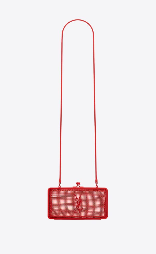 evening cage metallic rouge flamme