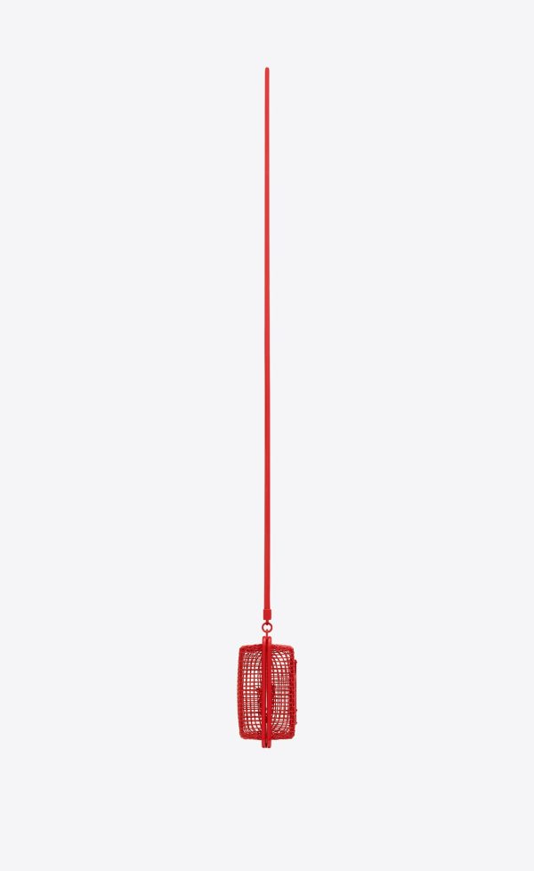 evening cage metallic rouge flamme