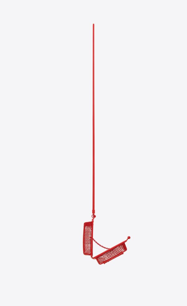 evening cage metallic rouge flamme